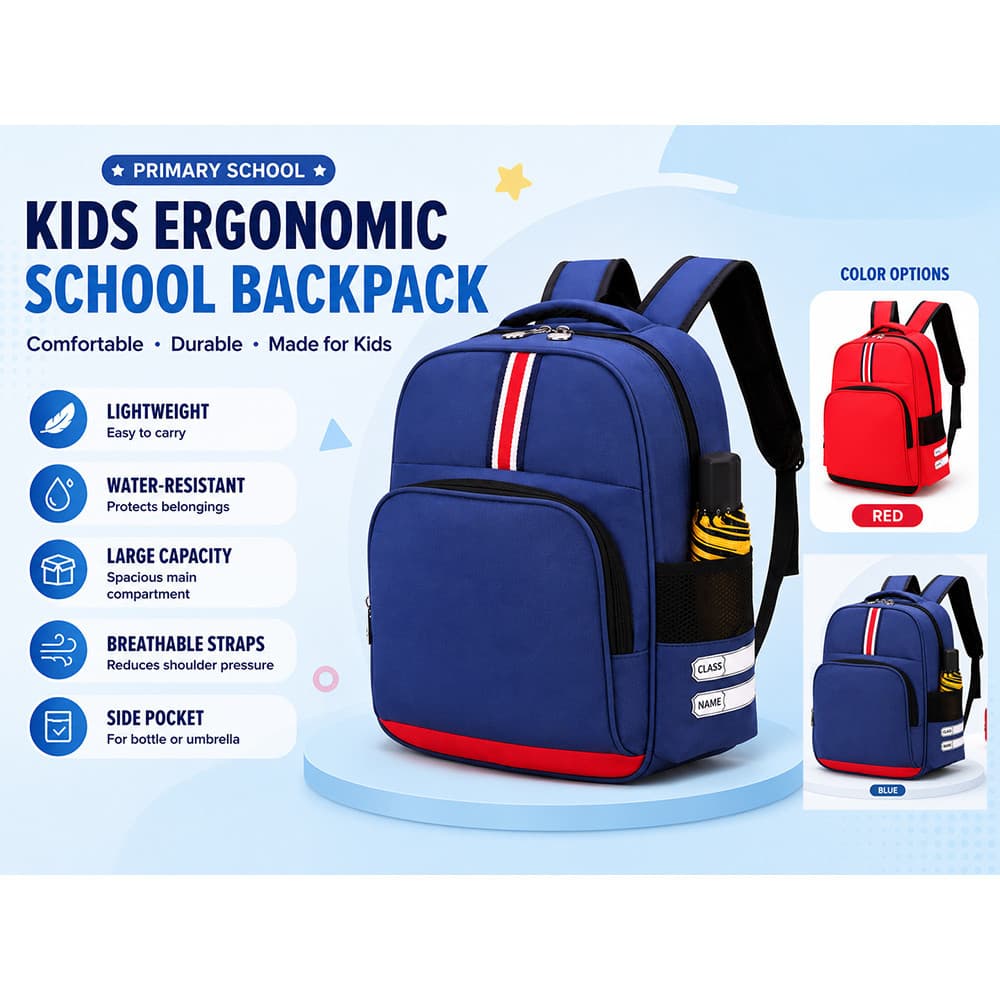 Crianças ergonômica mochila leve à prova dwaterproof água estudantes da escola primária grande capacidade proteção da co