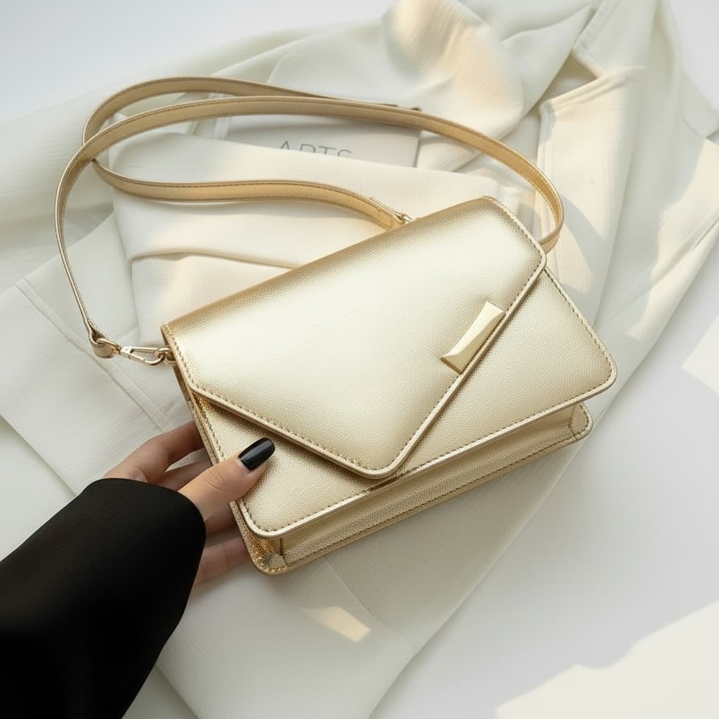 Bolsa Transversal Feminina Com Tampa Fashion Elegante Barata