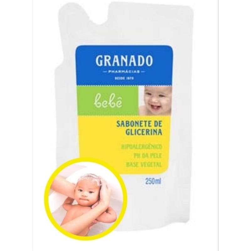 Refil Sabonete Líquido Bebê Granado Glicerinado Neutro Tradicional 250ml