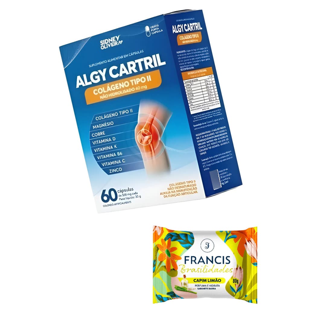 Sidney Oliveira Colágeno Tipo II Algy cartril 60 cápsulas +S