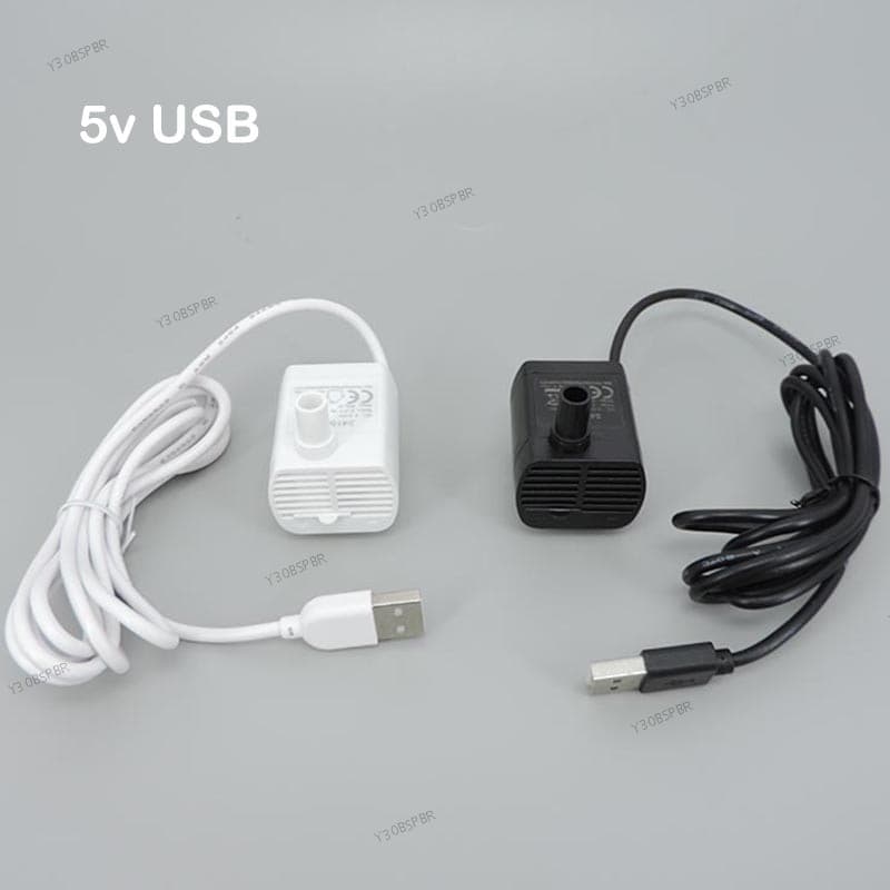 Branco Preto 5V USB Bomba De Água Ultra-Silencioso Sem Escova Fonte Submersível Tubo De Aquário Mangueira Circulando Par
