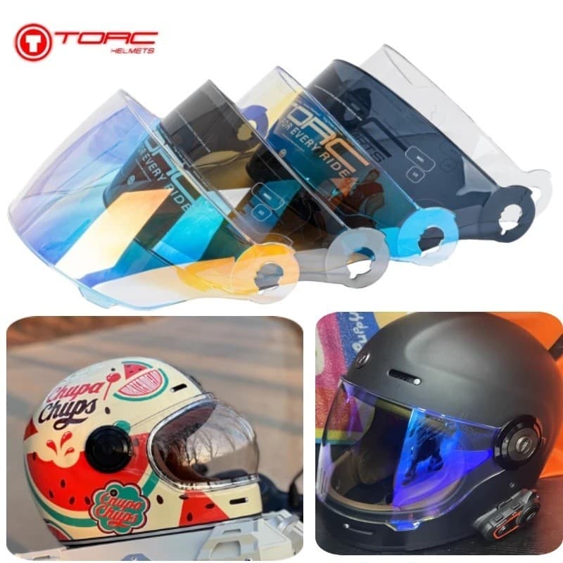 Viseira De Capacete TORC T1 T135 , Lente Original , Bolha , Substituição Comum , Viseiras , Imperdível