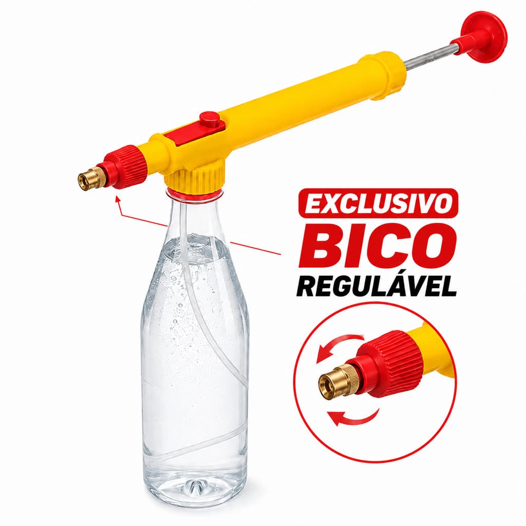 Pulverizador Para Garrafa Pet Plantas Manual Borrifador Bico Regulável Multiuso
