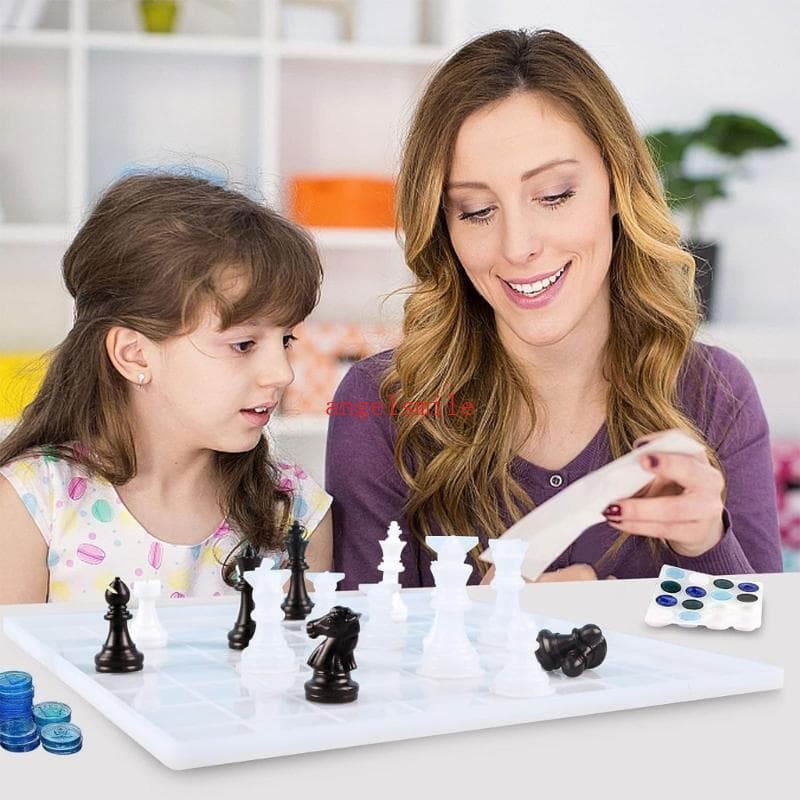 Suporte Moldes Jogo Xadrez Para Conjunto Artesanato Ferramenta Jóias