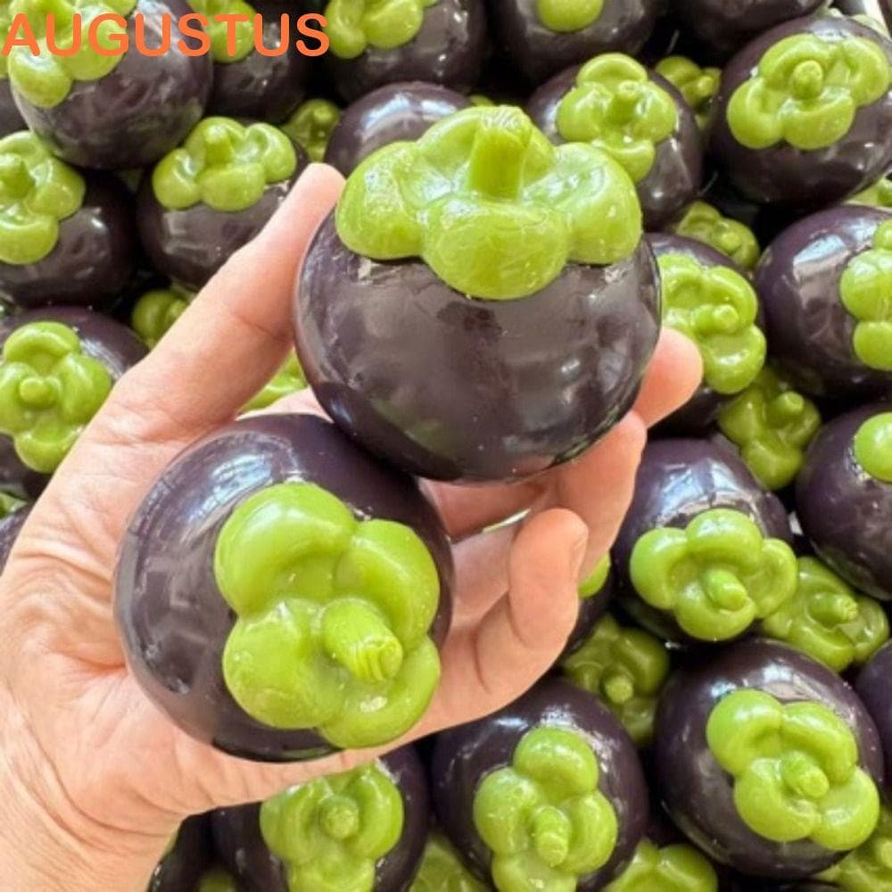AUGUSTUS Squishy Mangostão , Crocante Moldável Feito À Mão , Blocos De Construção Crocantes Recheados