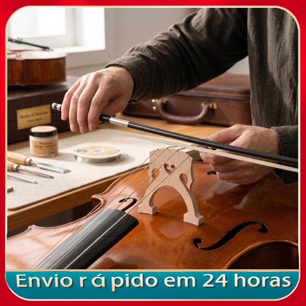 Violoncelo Bridge 4/4 Tamanho Pé alto de madeira de bordo para transferência de som aprimorada