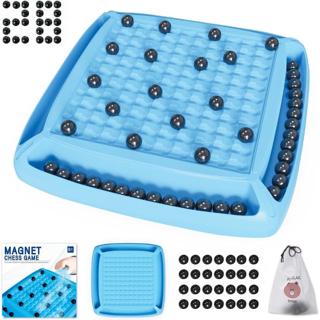 Jogo Magnético, Jogo de Tabuleiro Magnético para Família, Jogos para Crianças e Adultos, de Tabuleiro de Xadrez par