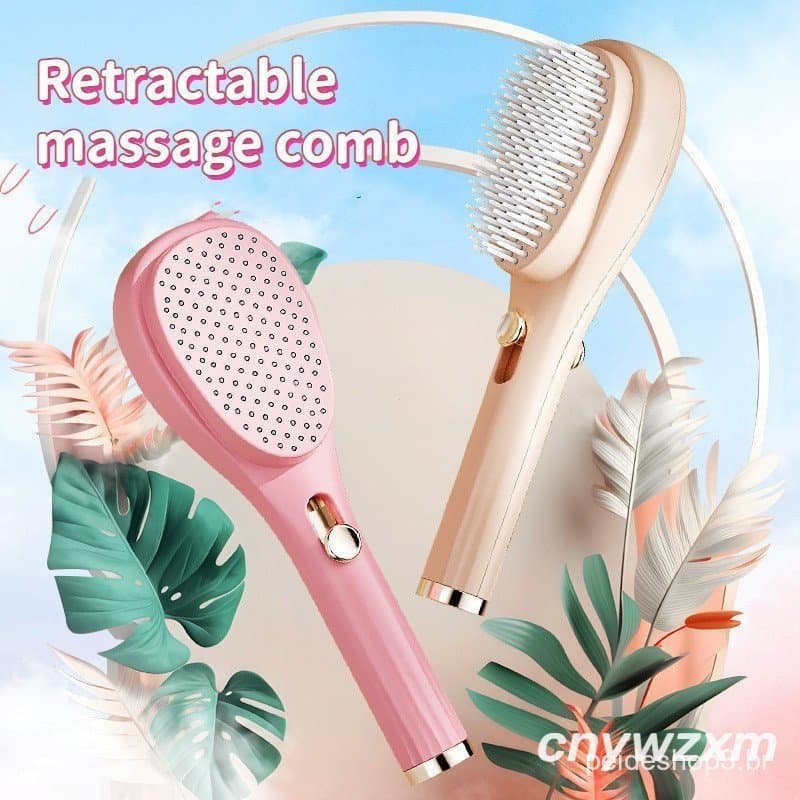 Pente Mágico Retrátil Para Massagem No Couro Cabeludo , Telescópico Portátil Limpeza De Cabelo , Antiestático Fofo Cabel