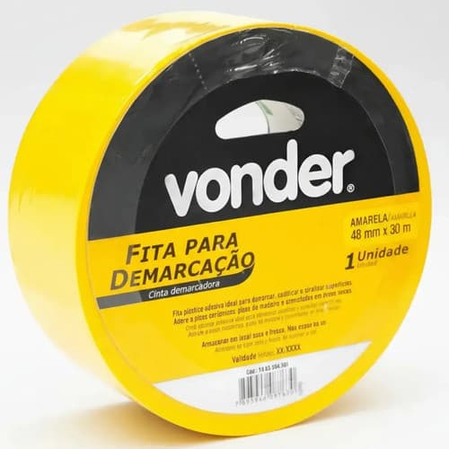 Kit 3 Fita Demarcação 48mmx30m De Solo Chão Sinalização Zebrada