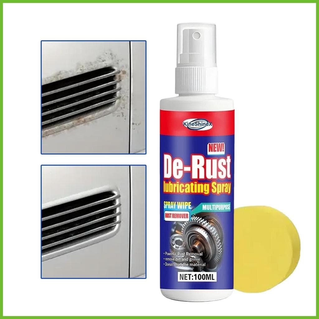 Removedor De Ferrugem Spray Multiuso Instantâneo De Longa Duração Limpador De Brilho 100ml Carro Cromo Metal Borracha De
