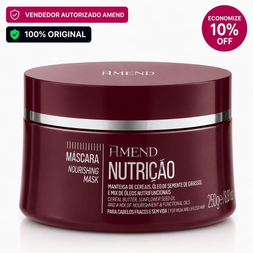 Mascara Capilar Nutrição Essenciais Amend  - Cosmetics 250g Cabelos Fracos