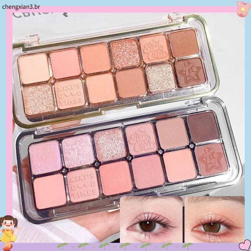 XIXI Eyeshadow All-in-One Palette Alto Brilho Contorno Blush Expansão Fosco Iluminando Sombra Tridimensional