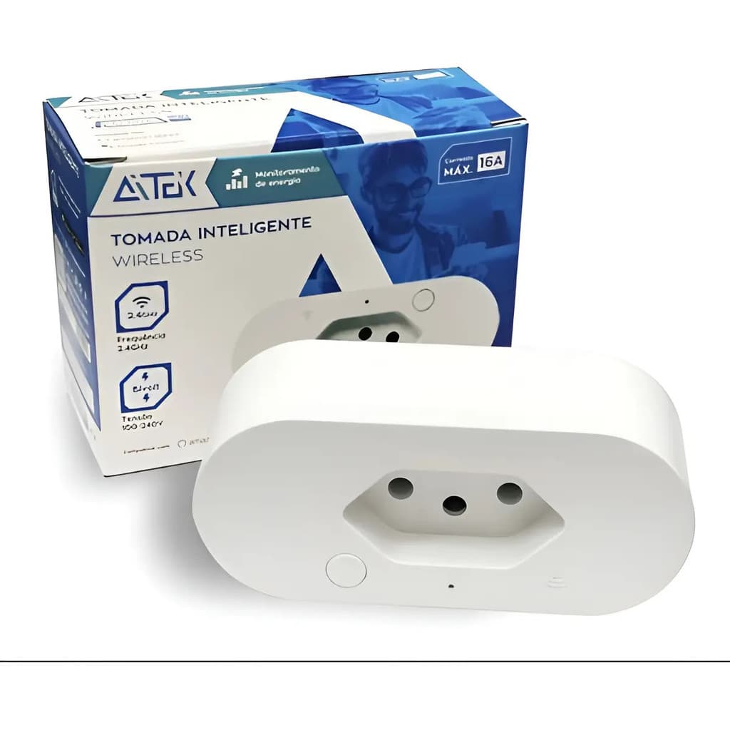 Tomada Inteligente Wi-fi 10a  Alpha-900 App Tuya Aitek
