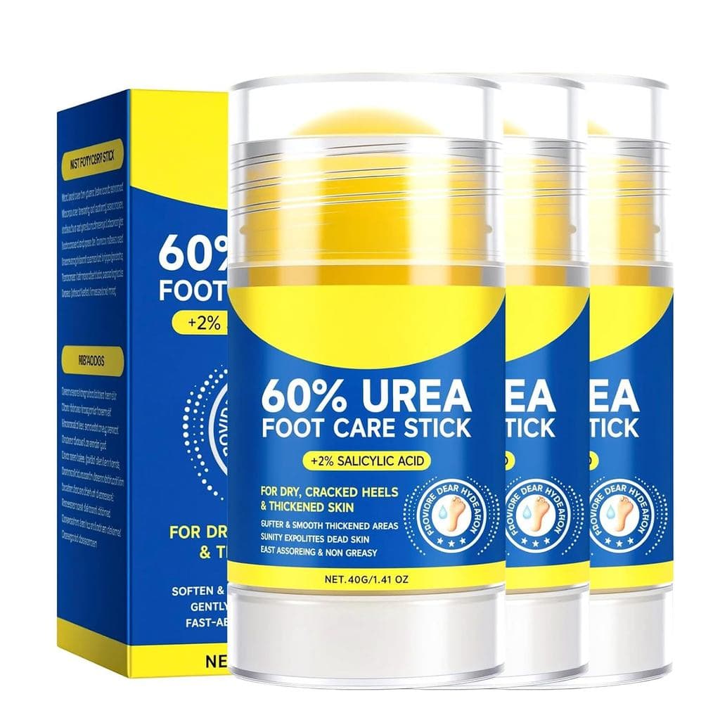 3PCS Creme Hidratante e Anti-Rachaduras para os Pés com 60% de Ureia, Creme para os Pés Hidratante e Alivia Rachaduras e