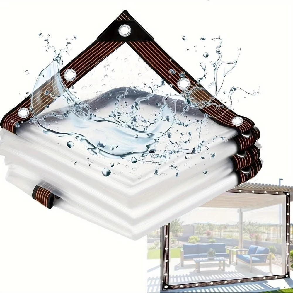 Lona Impermeável , Capa De Chuva Transparente Resistente Ao Vento , Pano À Prova Dobrável Poeira