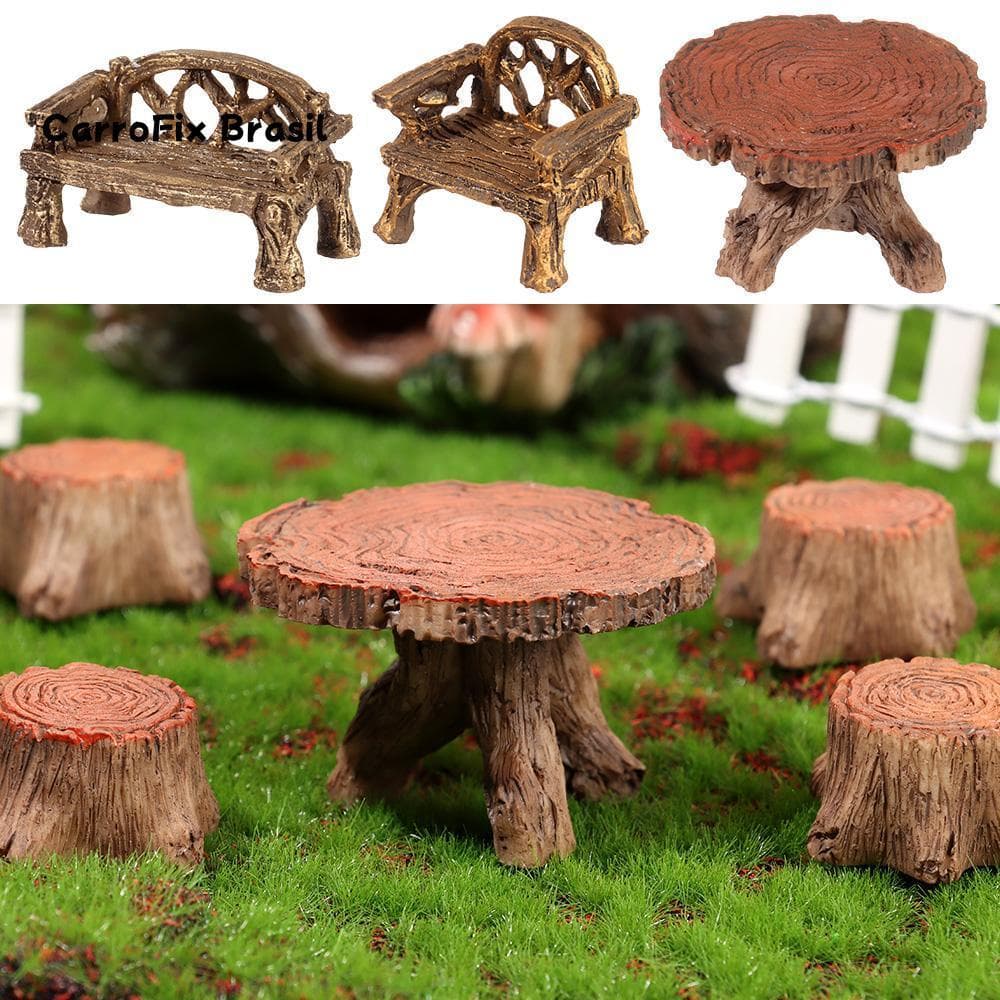 Estatuetas De Cadeira De Parque WWAX Suculentas Bonsai Faça Você Mesmo Decoração De Jardim De Fadas Mini Banco