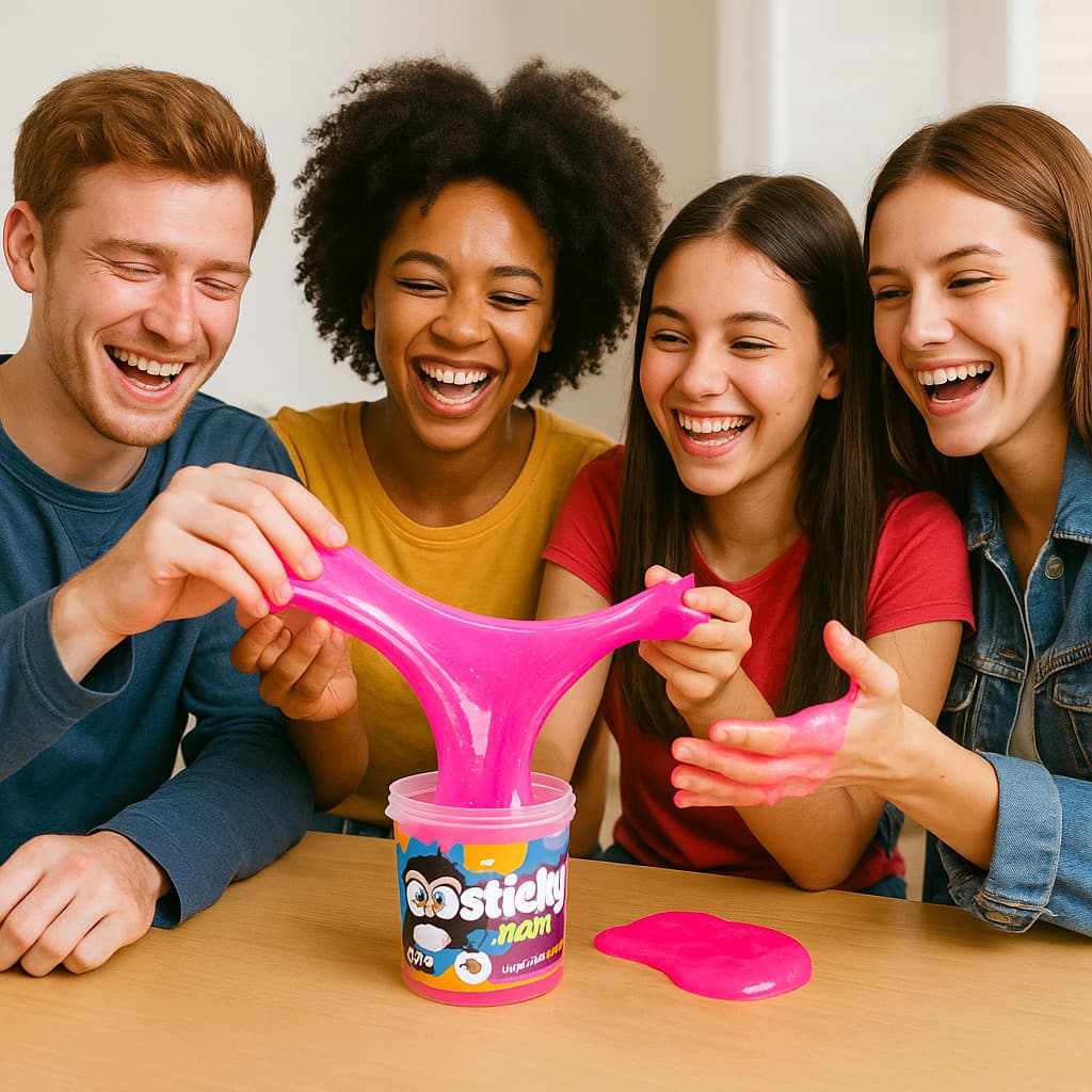 Slime Infantil Não Tóxica Geleca Colorida Massinha Brinquedo Antiestresse Crianças Presente Estica