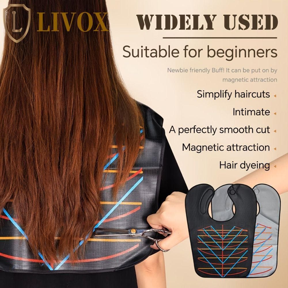 Xale De Tintura De Cabelo LIVOX , Capa De Coloração Antiestática Flexível , Avental De Corte De Barbeiro Com Fecho De Pe