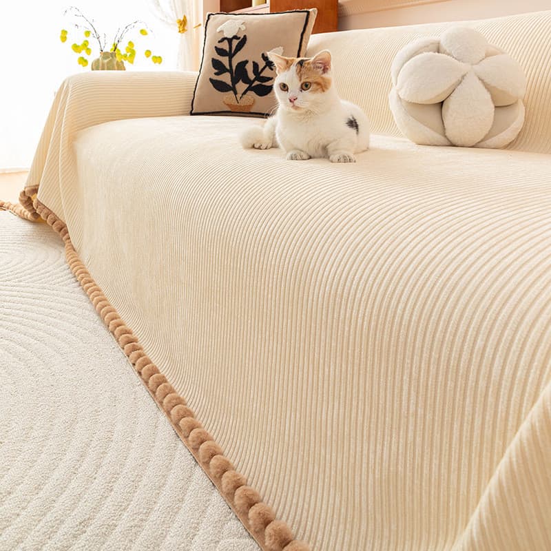 Toalha de sofá estilo luxo leve Premium simples quatro estações Universal Chenille Anti-risco pano de capa de sofá amigá