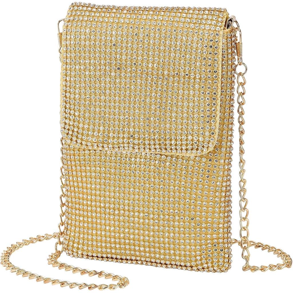 Bolsas de Mão DTGN para Mulheres, Bolsa Transversal com Cristais e Strass, Bolsa de Ombro Brilhante para Casamento e Fes