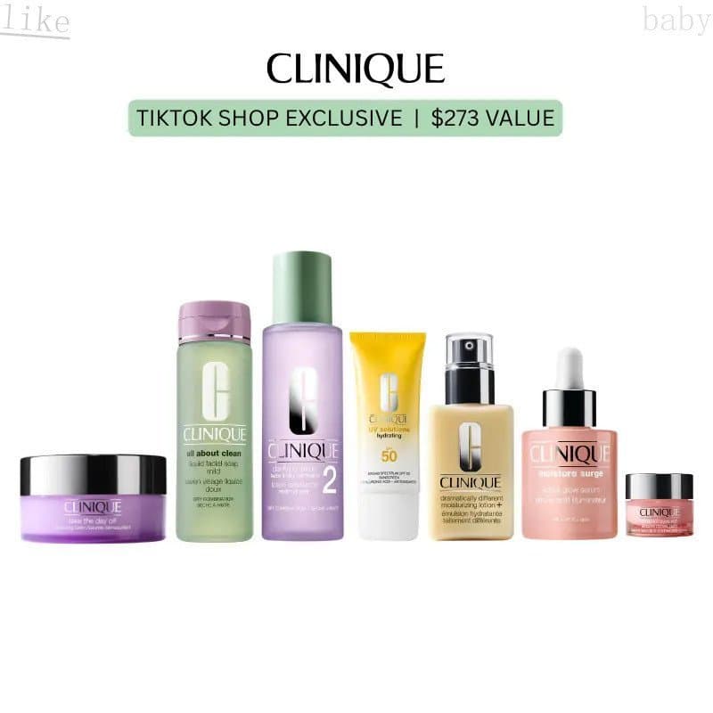 Conjunto de Cuidados Clinique Repair & Glow | 7Produtos YMS9