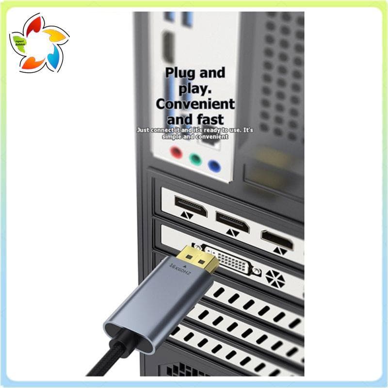 Para Cabo De Projetor De Projeção De Tela De Computador-Tipo-C DP 1.4 Adaptador 16K Suporte 8K/60Hz 2K/240Hz Conversão D
