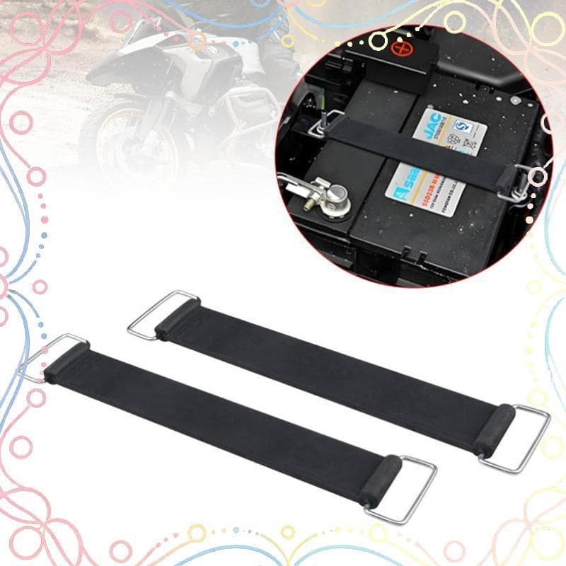 BUD 2 Peças 18-23cm Cinto De Suporte De Bateria De Borracha Para Motocicleta Todas As Motocicletas , Triciclos , Scooter