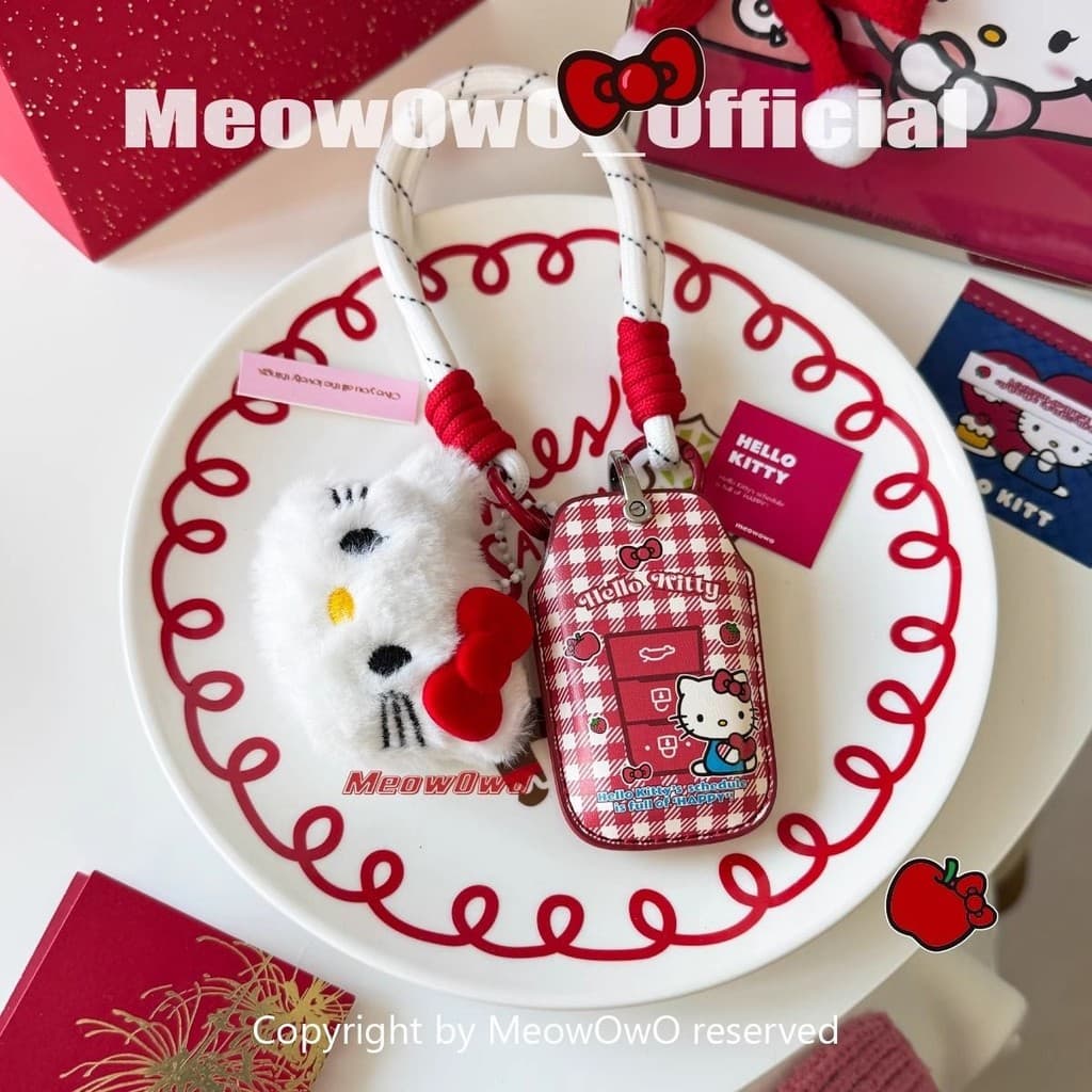 Bolsa para chave Toyota Camry Corolla Viv Feng Randall Rongfang rav4 Yize CHR Vermelho Hello Kitty