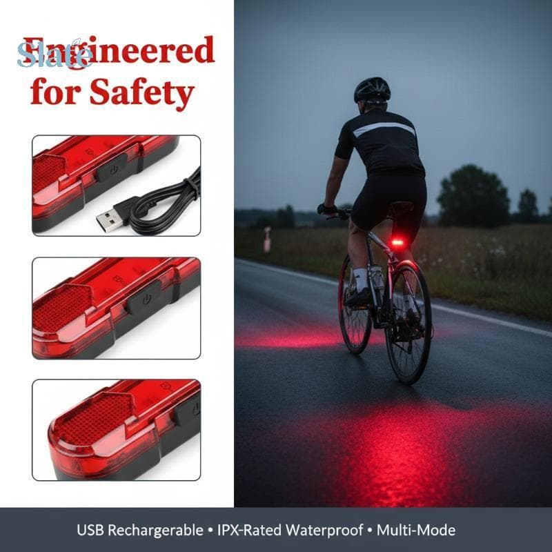 Slate LED Luz Traseira Da Bicicleta Lâmpada USB Recarregável De Advertência Segurança Para Bicicletas Estrada E Montanha