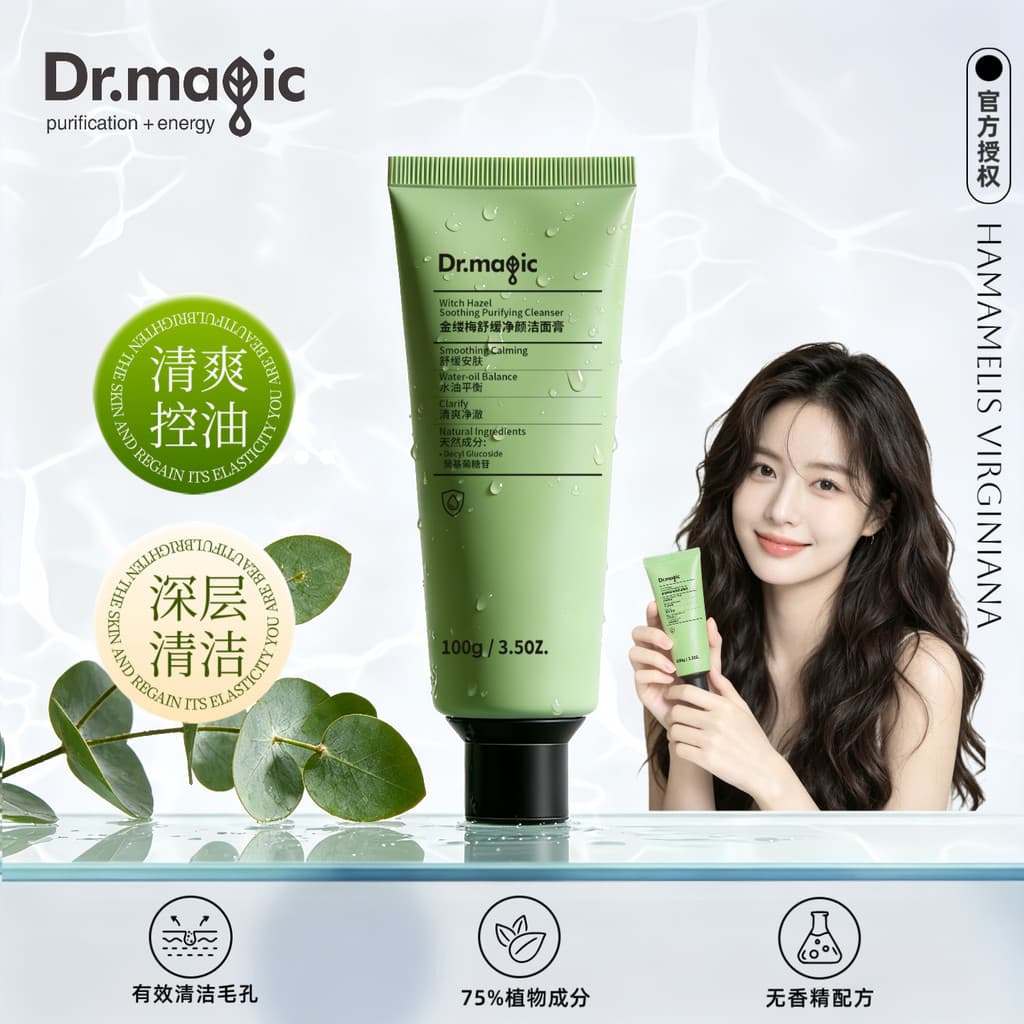 Limpador de limpeza calmante Magic Doctor Witch Hazel 100g reproduzir oficialmente autorizado