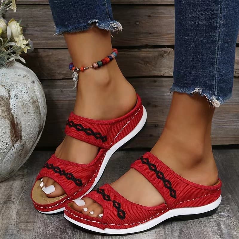Plus Size Sapatos Femininos Sandálias Ortopédicas Chinelos De Verão De Praia