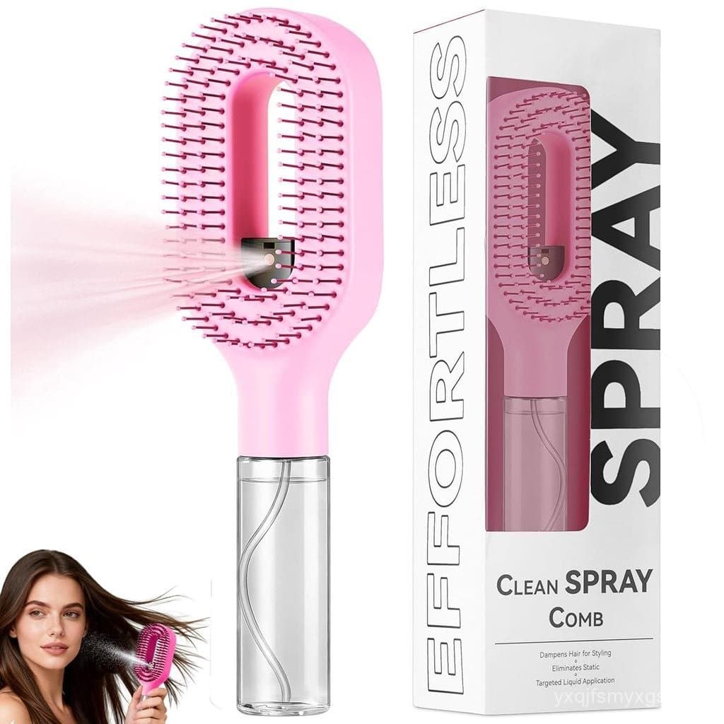 Escova de Cabelo com Água, Escova Desembaraçadora 2 em 1 com Escova Integrada para Cabelos Molhados e Secos, Ideal para