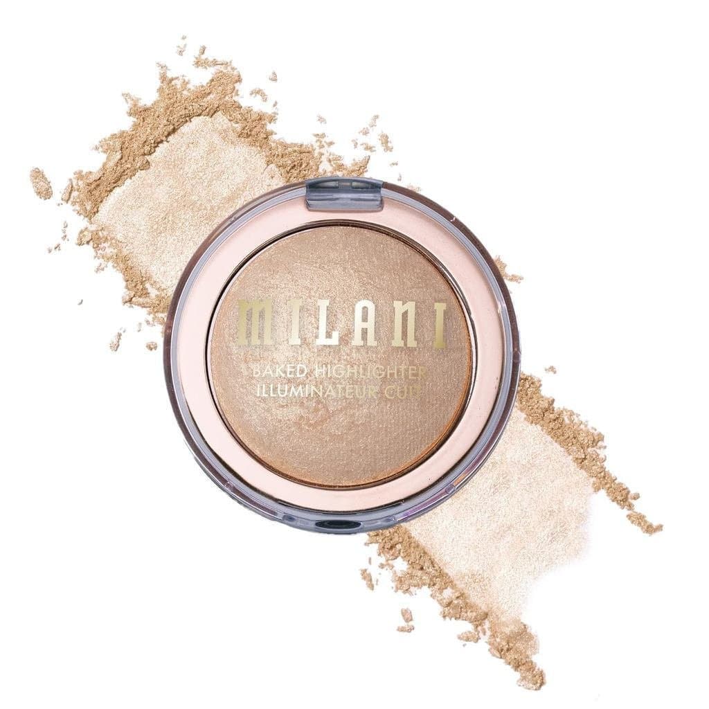 MilaniBakedHighlighter - Pó Iluminador de Longa Duração para um Brilho Radiante - Maquiagem Facial Construível e Fácil d