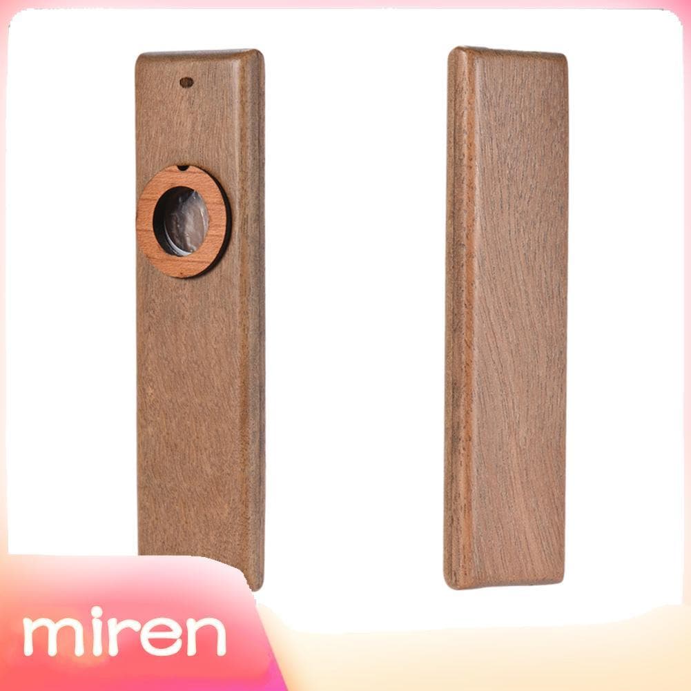 Miren.br Instrumento Kazoo de madeira Trompete clássico de gaita de madeira com 2 membranas 1 plug Caixa de metal