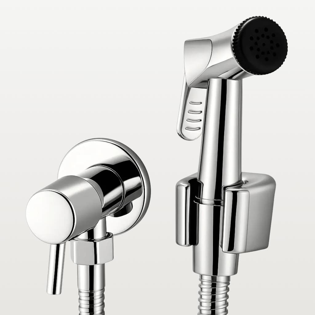 Ducha Higiênica Chuveirinho Completa Metal Registro 1/4 V