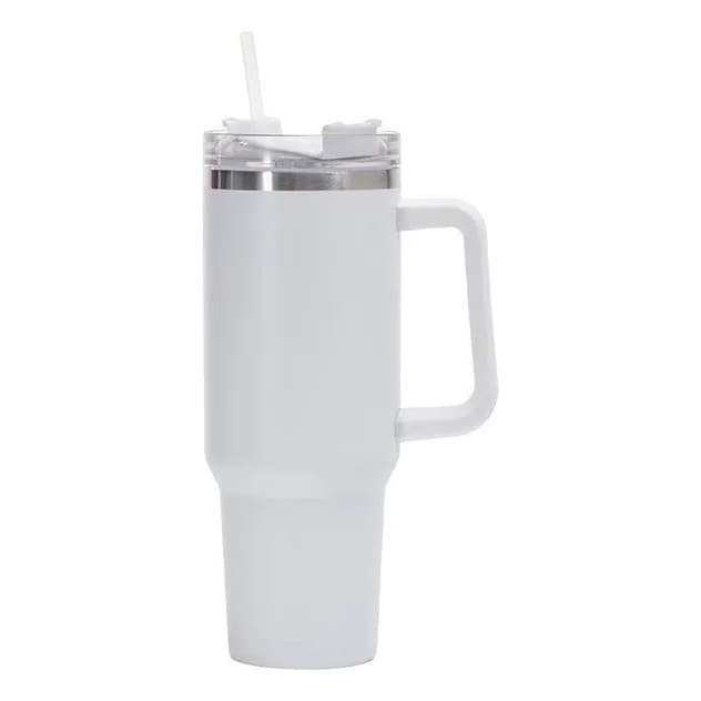 Copo Térmico Inóx Com Canudo E Tampa Grande 1200ml 1.2litros