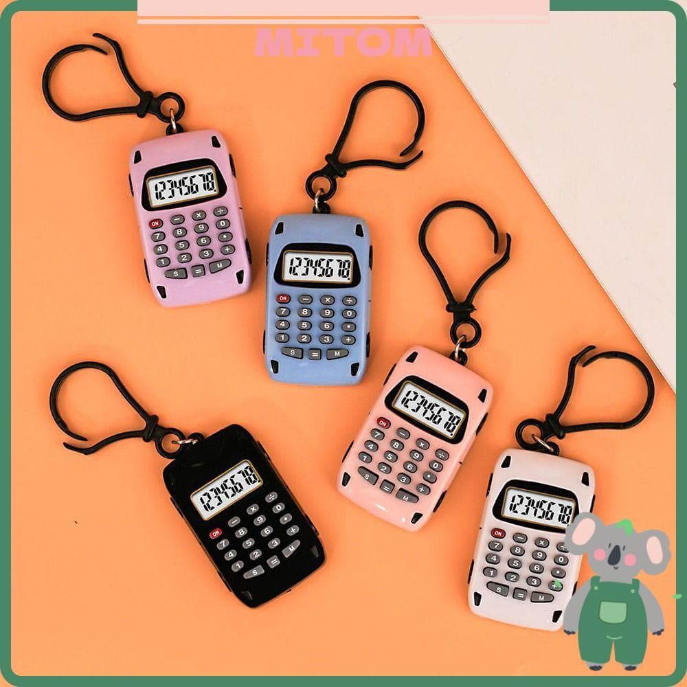 Calculadora Eletrônica MITOM , Mini Calculadoras De Bolso Multifuncionais , Chaveiro Leve Com Display De 8 Dígitos