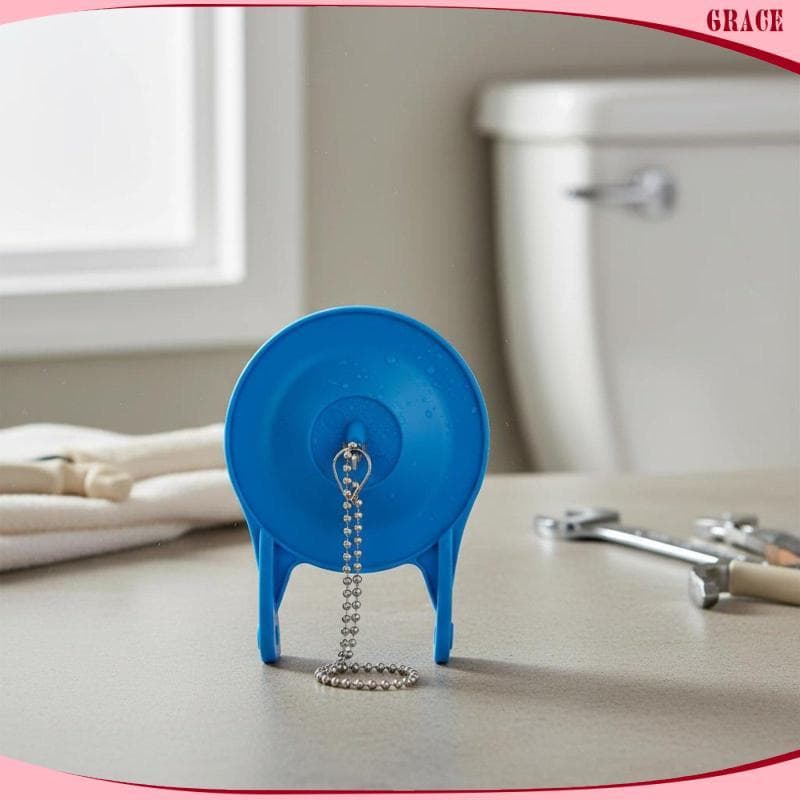 [Grace_sz] Válvula De Drenagem De Vaso Sanitário Com Vedação Azul De 3 Polegadas Para Conjunto De Acessórios De Banheiro