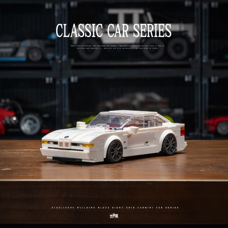 Brinquedo de montagem de blocos de construção, modelo de carro esportivo, ornamento, presente para homens