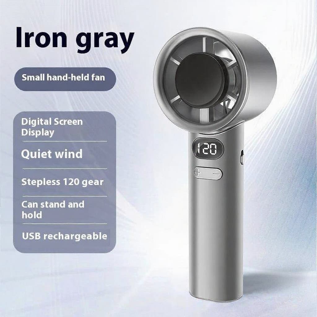 Ventilador Portátil M11 Sem Hélices, Mini Ventilador Recarregável com 120 Níveis de Ajuste e Vento Forte para o Verão
