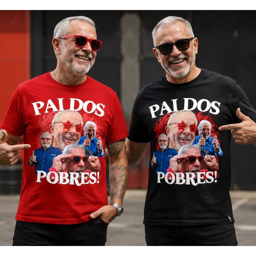 Camiseta Lula Pai dos Pobres Esquerda Lulinha Graphic Tee Blusa Masculina Feminina 100% Algodão Premium Envio Imediato