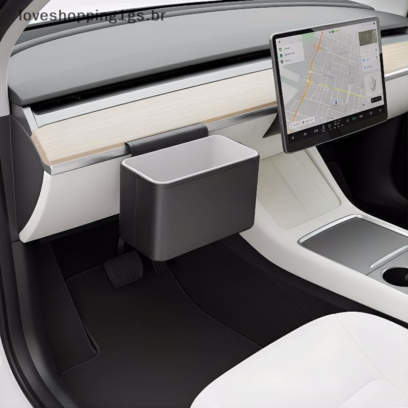 Lixeira De Carro 2L , Porta Lateral , Caixa De Armazenamento Suspensa , Organizador Automático Multiuso Para Limpeza De