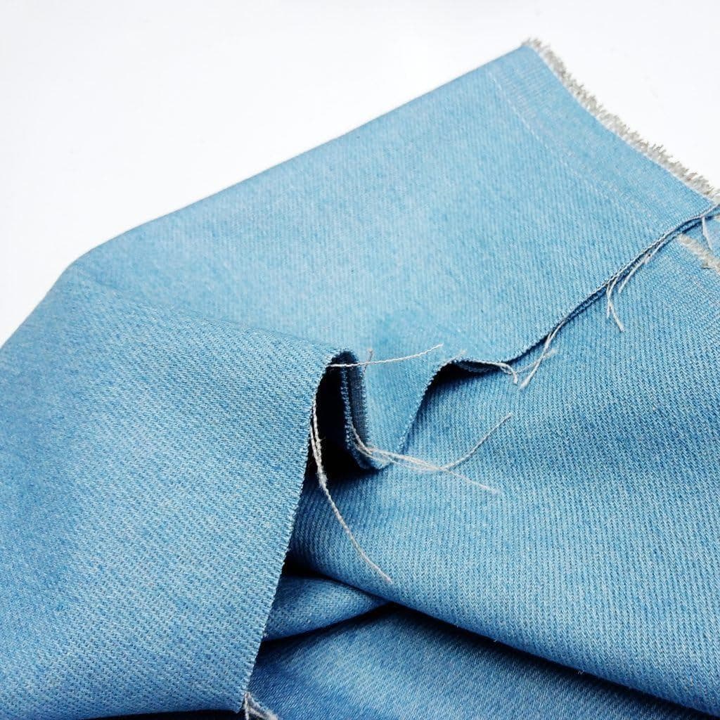 Tecido Denim Chambray 100% Algodão Azul Índigo, 10 oz, 56 Polegadas de Largura, vendido por metro.