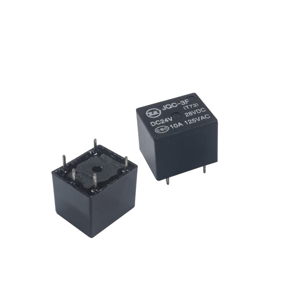 Relé JQC 3F T73 DC24V 28VDC 10A 125VAC 5 Pinos