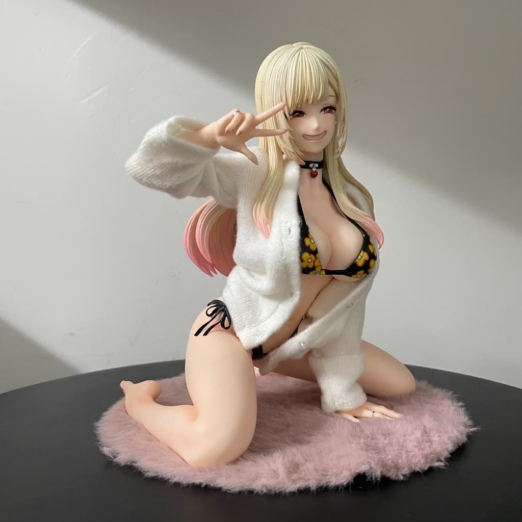 Trocando boneca caindo em Aihe Kitagawa Haimeng Ajoelhado Maiô Linda menina chassi modelo figura em caixa
