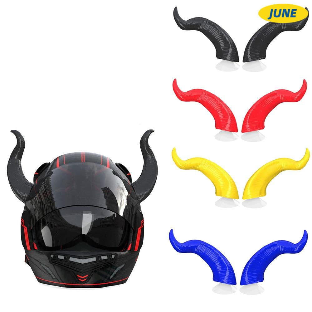 Chifres decorativos autoadesivos para capacete de motocicleta Junho, duráveis, tipo universal R3V3