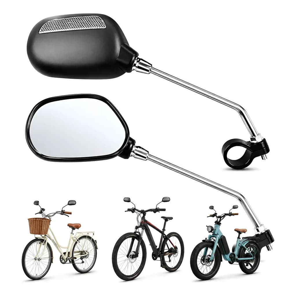Retrovisor Bicicleta Eletrica Urbana Espelho Giratório Par
