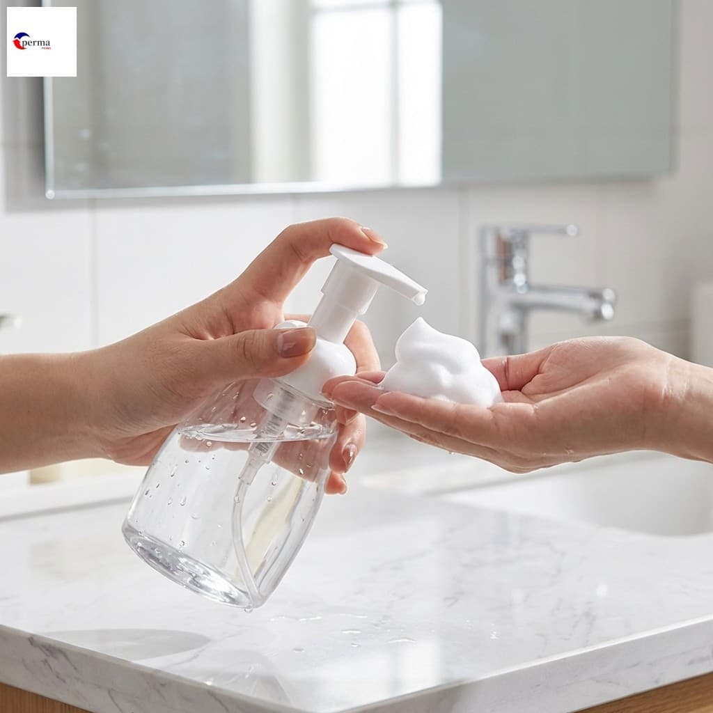 Dispensador Transparente Do Sabão Da Mão Garrafa Plástica Bomba Espuma Animal De Estimação 250ml Para O Uso Escritório E