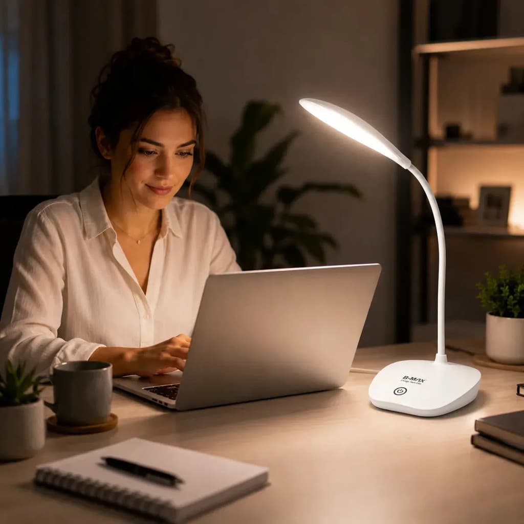 Luminária Estudo Leitura Touch Sem Fio 360° Usb Quarto Sala