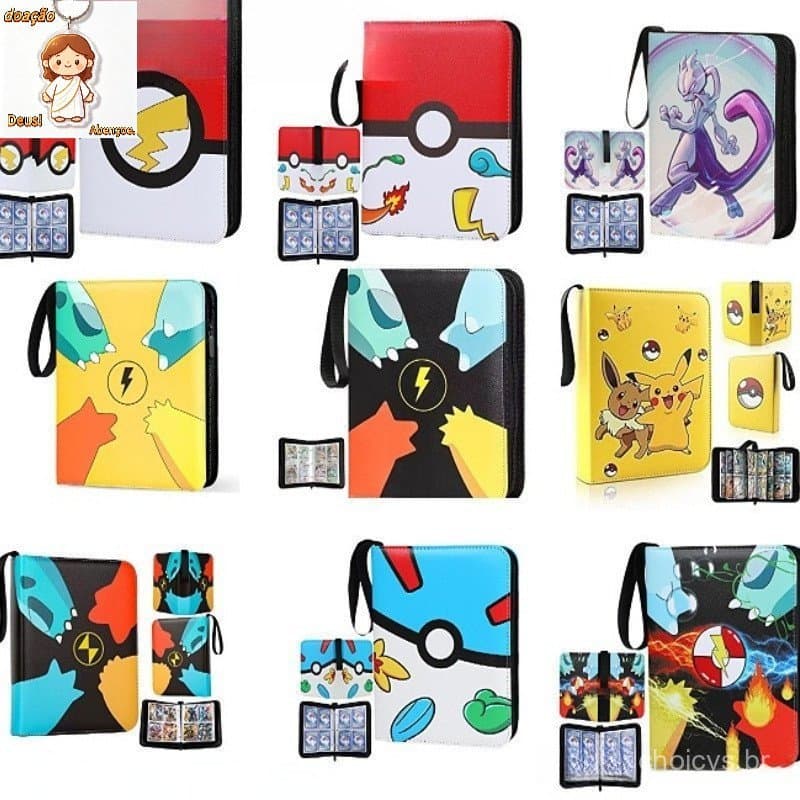 Novo Álbum de Cartas de Jogo de Personagens de Anime Pokémon, 400 Peças, Suporte para Coleção Vmax Gx Ex, Presente para